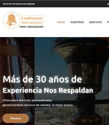 Proyecto de diseño web para ventacampanasparaiglesias.com.mx