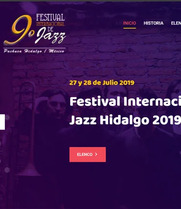 Proyecto de diseño web para festivalinternacionaldejazzhidalgo.com.mx