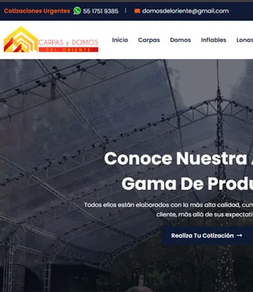 Proyecto de diseño web para domosdeloriente.com.mx