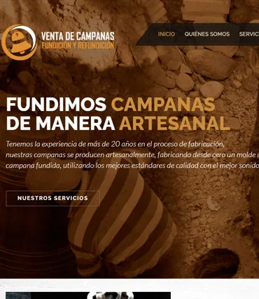 Proyecto de diseño web para ventadecampanasparaiglesias.com.mx