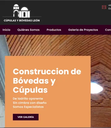 Proyecto de diseño web para cupulasybovedas.com.mx