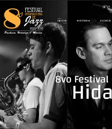 Proyecto de diseño web para festivalinternacionaldejazzhidalgo.com.mx