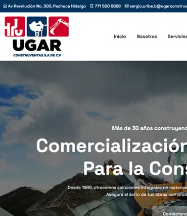Proyecto de diseño web para ugarconstruventas.com.mx