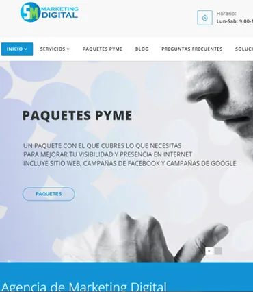 Proyecto de diseño web para marketingsm.com.mx
