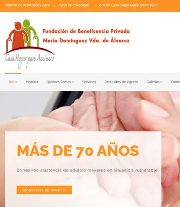 Proyecto de diseño web para fundacionmariadominguez.org.mx