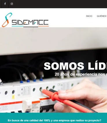 Proyecto de diseño web para sidemacc.com.mx