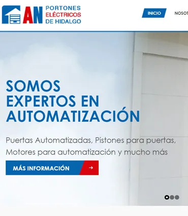 Proyecto de diseño web para portoneselectricoshidalgo.com.mx