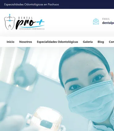 Proyecto de diseño web para dentalpropachuca.com.mx