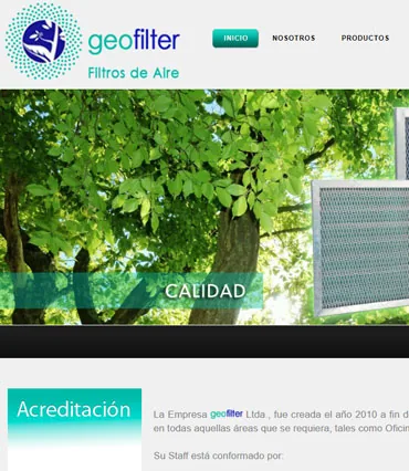 Proyecto de diseño web para geofilter.cl