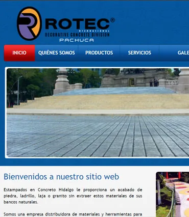 Proyecto de diseño web para estampadoenconcretohidalgo.com.mx