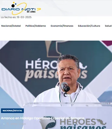Proyecto de diseño web para diarionoti7.com.mx