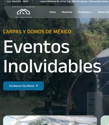 Proyecto de diseño web para carpasydomos.com