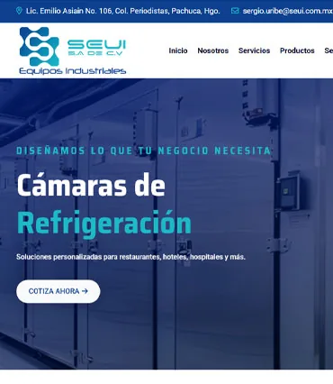 Proyecto de diseño web para seuiequiposindustriales.com