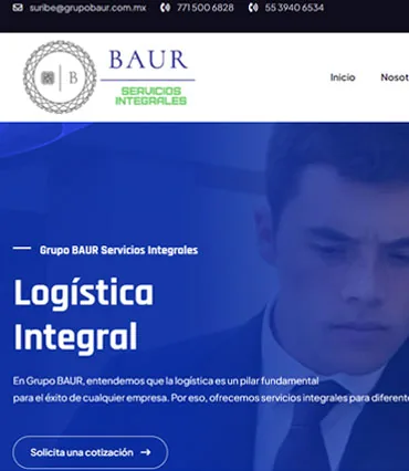 Proyecto de diseño web para grupobaur.com.mx