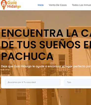 Proyecto de diseño web para inmuebleshidalgo.com