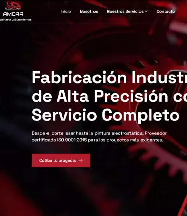 Proyecto de diseño web para amcaamaquinaria.com.mx