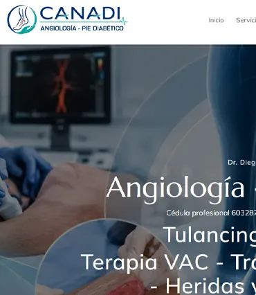 Proyecto de diseño web para clinicadepiediabeticioyheridascanadi.com.mx