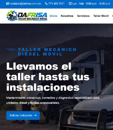 Proyecto de diseño web para dafrisa.com.mx