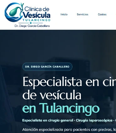 Proyecto de diseño web para clinicadevesiculatulancingo.com.mx