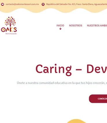 Proyecto de diseño web para oaksmontessori.com.mx
