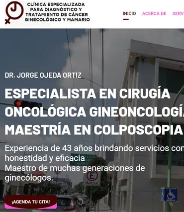 Proyecto de diseño web para jorgeojedagineonco.com.mx