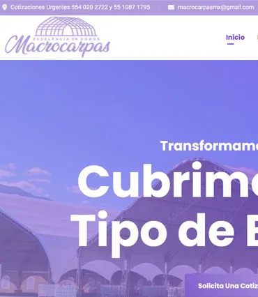 Proyecto de diseño web para macrocarpas.com