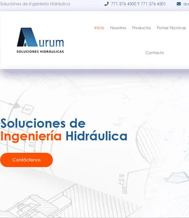 Proyecto de diseño web para solucioneshidraulicas.com.mx