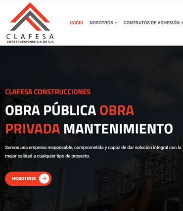 Proyecto de diseño web para clafesaconstrucciones.com