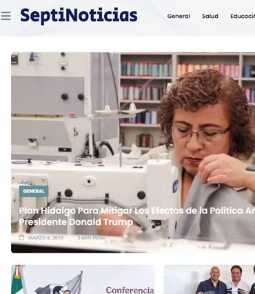 Proyecto de diseño web para septinoticias.com.mx