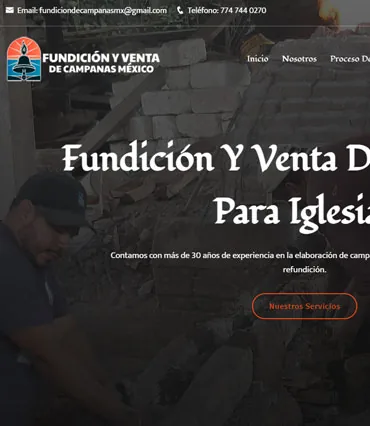 Proyecto de diseño web para fundiciondecampanas.com