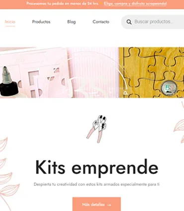 Proyecto de diseño web para bellascrapmexico.com.mx