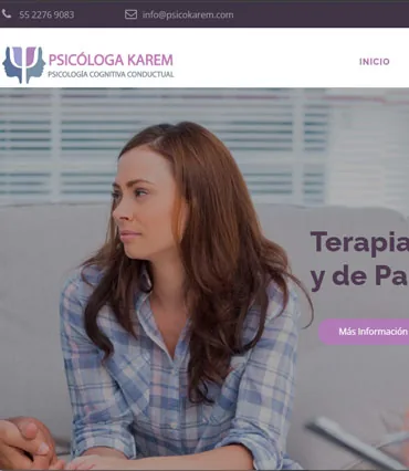 Proyecto de diseño web para psicokarem.com