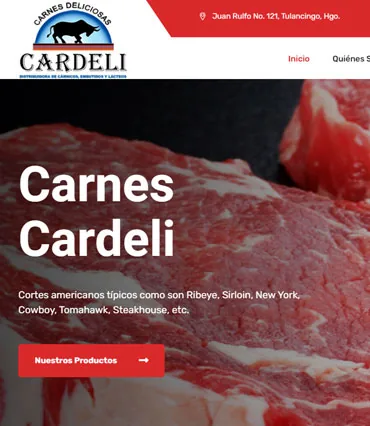 Proyecto de diseño web para carnescardeli.com.mx
