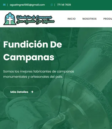 Proyecto de diseño web para ventadecampanasdeiglesia.com.mx
