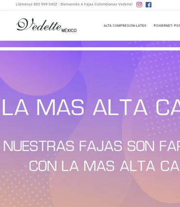 Proyecto de diseño web para vedette.com.mx