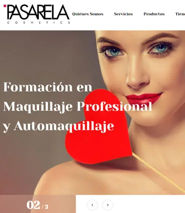 Proyecto de diseño web para pasarelacosmetics.com