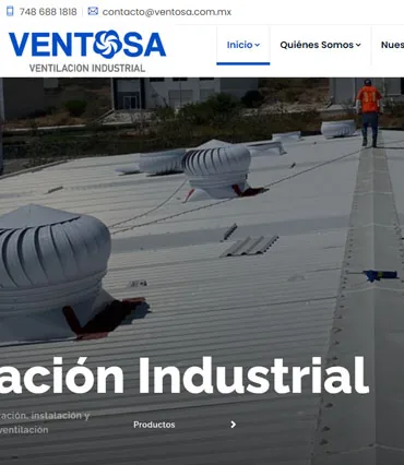 Proyecto de diseño web para ventosa.com.mx