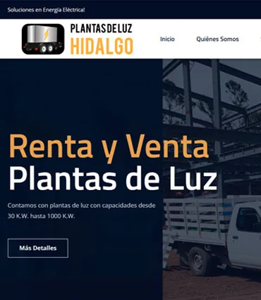 Proyecto de diseño web para plantasdeluzhidalgo.com.mx