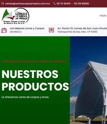 Proyecto de diseño web para ventascarpasmexico.com.mx