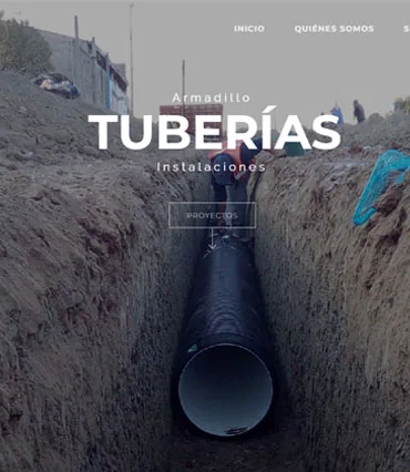 Proyecto de diseño web para instalacionesarmadillo.com.mx
